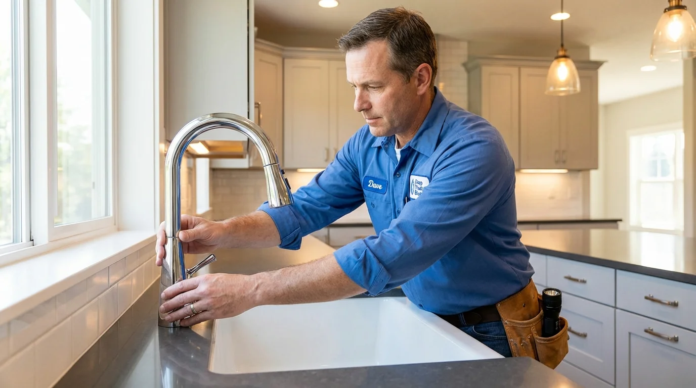 Kitchen faucet installation by Johns Plumbing LLC in Asherton