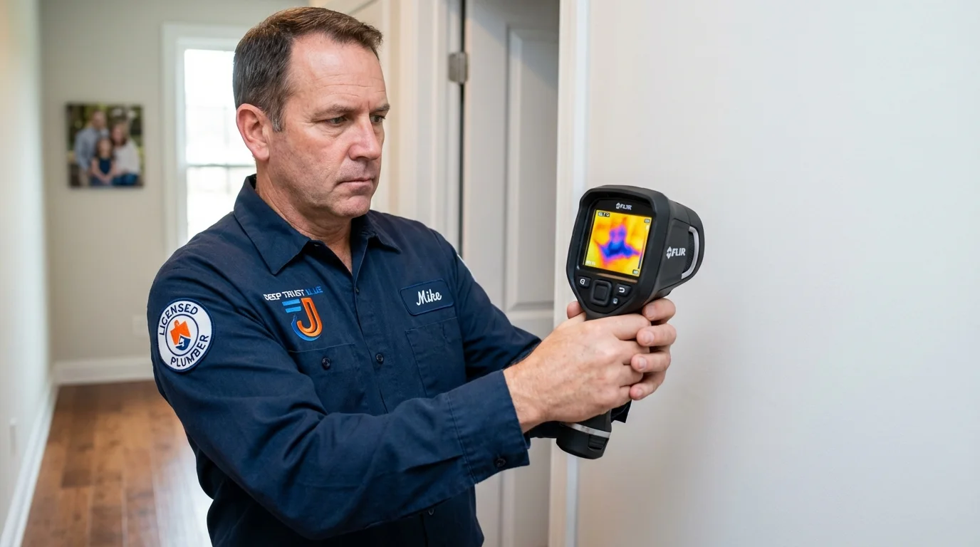 Thermal imaging leak detection by Johns Plumbing LLC in Asherton